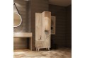 Висок шкаф за баня KUBAN дъб сонома / бяло