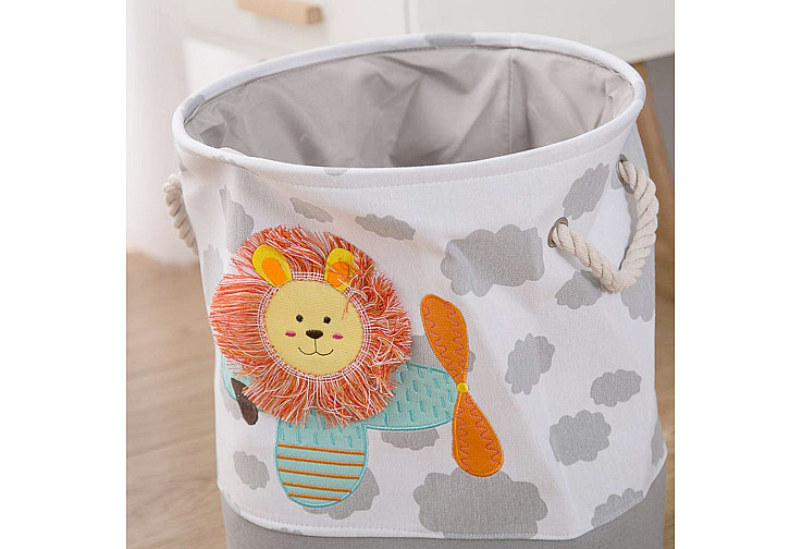 Кош за играчки, дрехи, пране, сгъваем, с удобни дръжки, за детска стая, спалня, дневна - Лъвче
