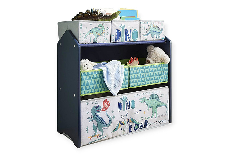 Детска етажерка, органайзер за играчки с кутии за съхранение DINOSAUR