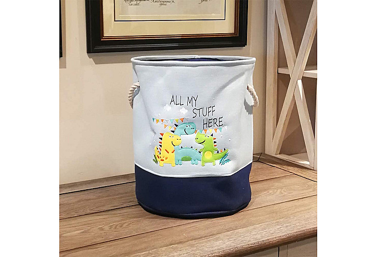 Кош за играчки, дрехи, пране, сгъваем, с удобни дръжки, за детска стая, спалня, дневна - Динозаври