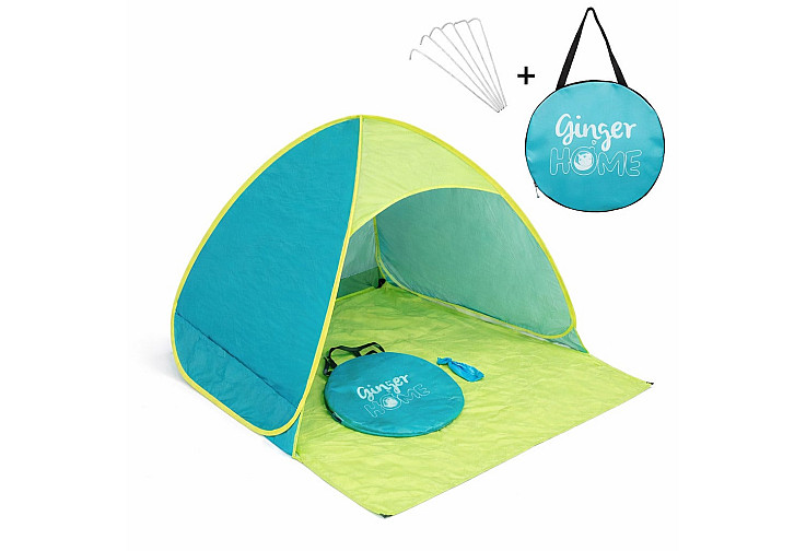 Детска Pop-Up Палатка GINGER HOME с UV Защита 50+ – Лека, Сгъваема, за Плаж и Градина, 165×150×110 см