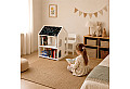 Детско Бюро Къщичка GINGER HOME със Столче, Етажерка и Черна Дъска, Монтесори Маса за Рисуване и Учене, Бяло, Масивно Дърво и MDF, 55.5x51x69 см