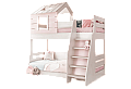 Двуетажно детско легло PINK HOUSE - дясно