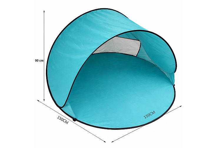 Детска Pop-Up Палатка за Игра GINGER HOME с UV Защита 50+ – Кръгла, Лека и Сгъваема, за Плаж и Градина, 150×150×90 см