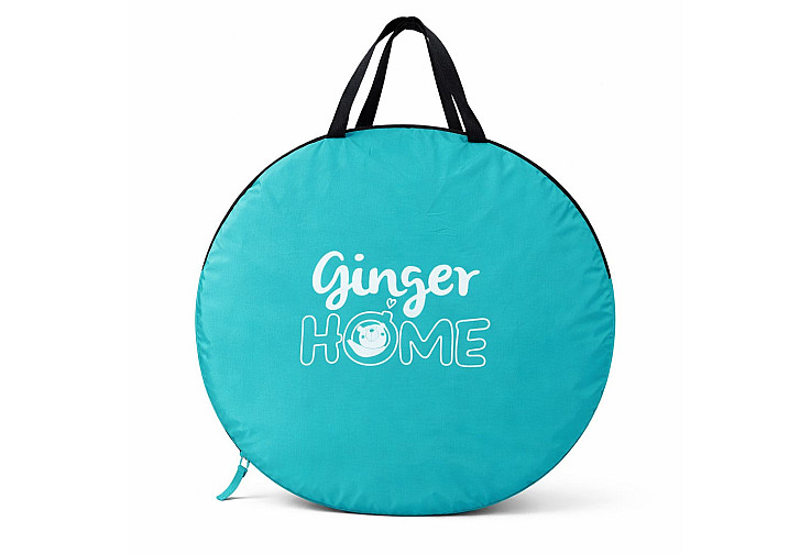 Детска Pop-Up Палатка за Игра GINGER HOME с UV Защита 50+ – Кръгла, Лека и Сгъваема, за Плаж и Градина, 150×150×90 см