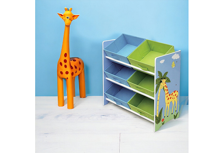 Органайзер за играчки SAFARI, етажерка за детска стая с кутии за съхранение