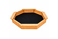 Детски дървен пясъчник - 8-странен модел с 4 седалки, 134.5×134.5 см