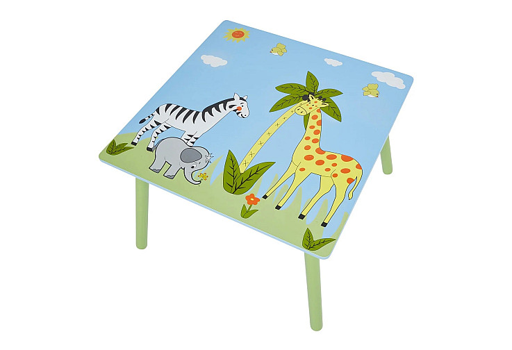 Детска маса със столчета SAFARI за рисуване, игра, хранене, дървена