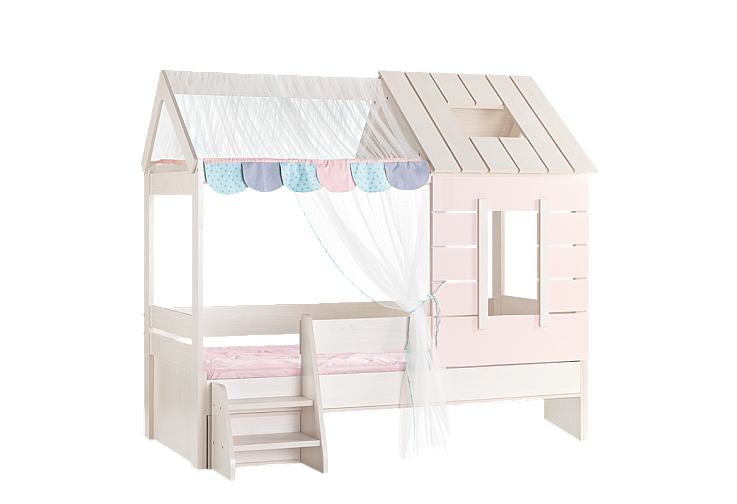 Детско легло къща PINK HOUSE - 90 х 200 - розово