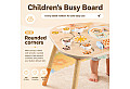 Детска Активна Маса GINGER HOME, Монтесори Център за игра 6 в 1, Масивно Дърво, 46x30.5x43.5 см