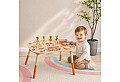 Детска Активна Маса GINGER HOME, Монтесори Център за игра 6 в 1, Масивно Дърво, 46x30.5x43.5 см