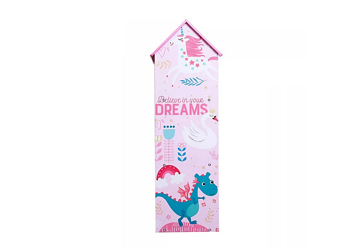 Детска дървена етажерка за съхранение на играчки и книжки - къщичка DREAMS