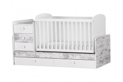 Трансформиращо се бебешко легло Baby & Junior антик / бяло