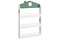 Детска етажерка за книги и играчки Къщичка, 3 рафта, дърво, 60x12x106 см