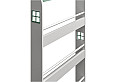Детска етажерка за книги и играчки Къщичка, 3 рафта, дърво, 60x12x106 см