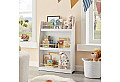 Детска етажерка GINGER HOME, дървен органайзер за книжки и играчки, бял цвят, за детска стая