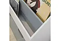 Детски Дървен Органайзер с Етажерка за Книжки и Ракла на Колелца за Съхранение на Играчки - WHITE/GREY