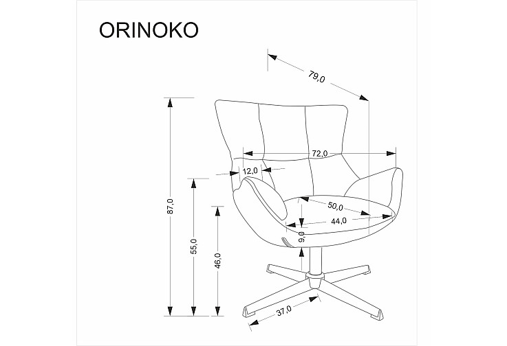 Фотьойл ORINOKO сив