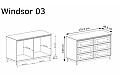 Скрин с шест чекмеджета WINDSOR W-3 кашмир