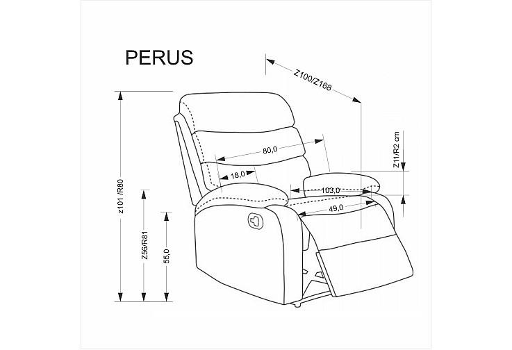 Фотьойл PERUS с функция за разтягане бежов