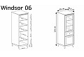 Висока витрина WINDSOR W-6 кашмир