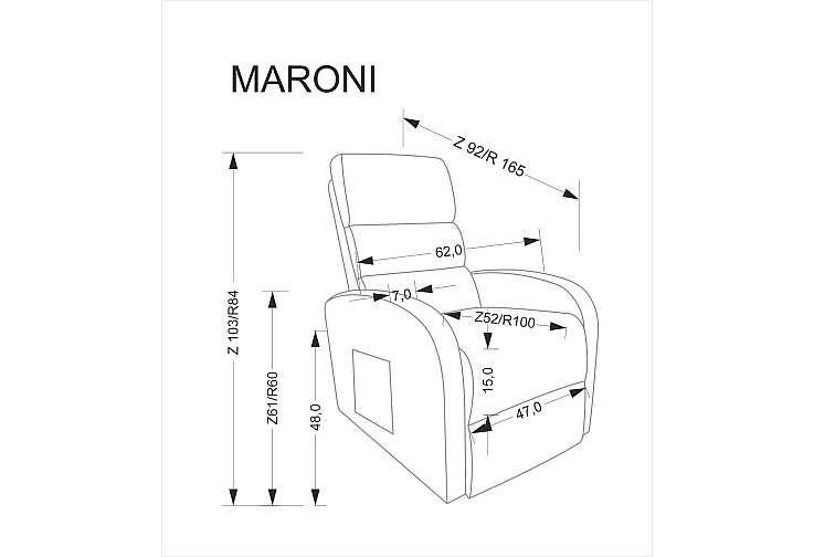 Фотьойл MARONI с функция за разтягане бежов