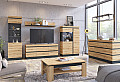 Ниска витрина CORTE CORV01L крайбрежен дъб / сиво