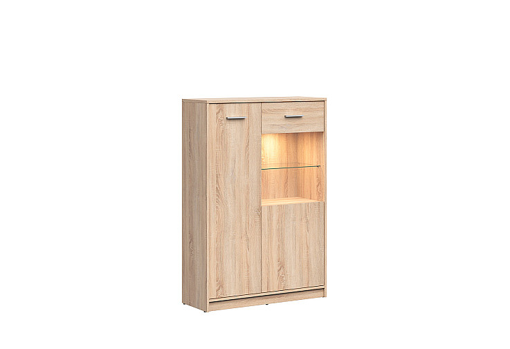 Ниска витрина NEPO PLUS REG1D1W/90 дъб сонома