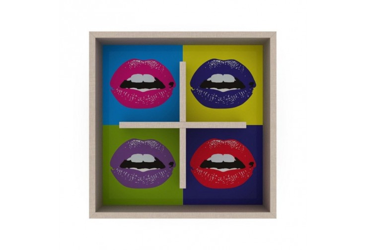Рафт за стена Pop art Kiss