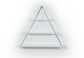 Рафт триъгълен Moset бяло / метал