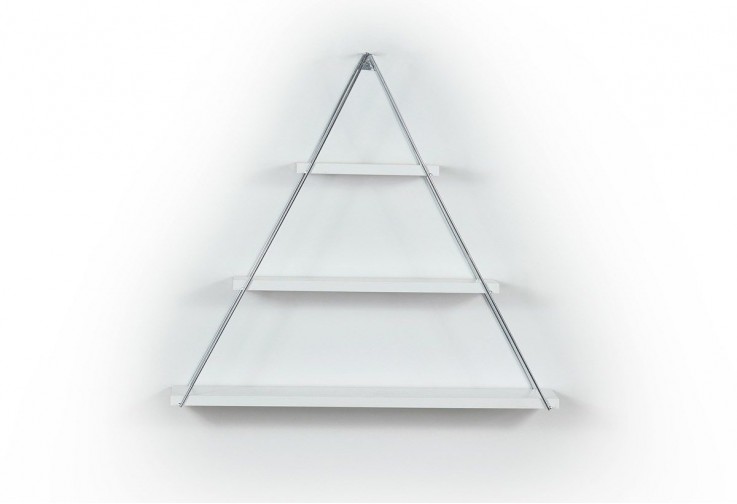 Рафт триъгълен Moset бяло / метал