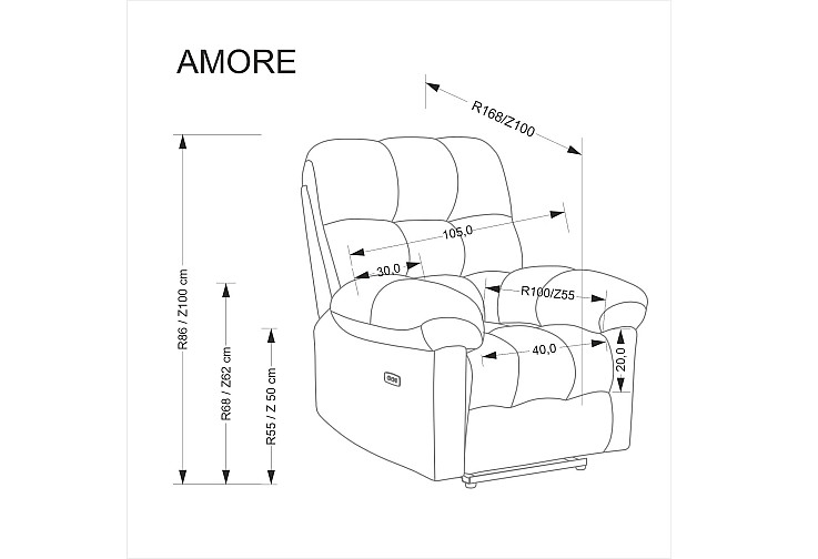 Фотьойл AMORE сив