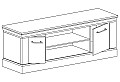 Голям ТВ шкаф ANTICA A-15 златен крафт