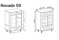 Ниска витрина NOVADO NO-9 бяло 