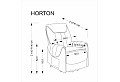 Фотьойл HORTON с функция за разтягане сив