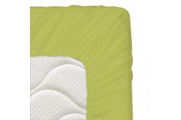 Долен чаршаф с ластик 200/200/20 см зелено 100% памук
