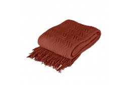 Плетено одеяло Мерилин 130/170 см теракота