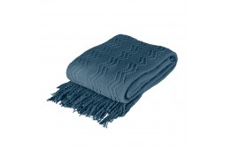 Плетено одеяло Мерилин 130/170 см синьо