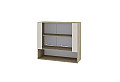 Горен шкаф с две витринни врати и ниша Сити АРС-10 дъб сонома арвен / сатен 80 см