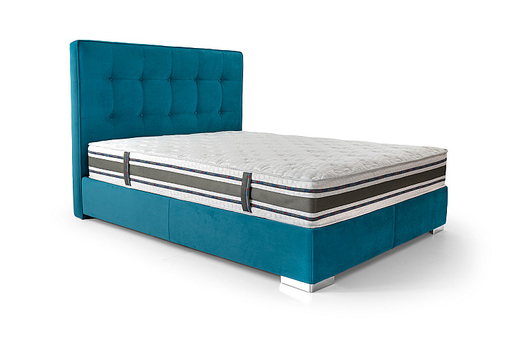 Тапицирано легло Boxspring Spark 10 Морско син
