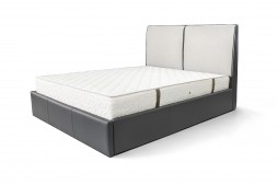 Тапицирано легло Селена черно и сиво Soft 32 Silva 03