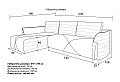 Ъглов диван мини Далас тъмно сив Wolf1409