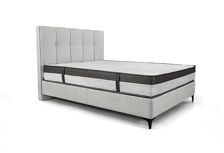 Тапицирано легло Boxspring светлосиво Ida B1 Aria 13 K1 Black