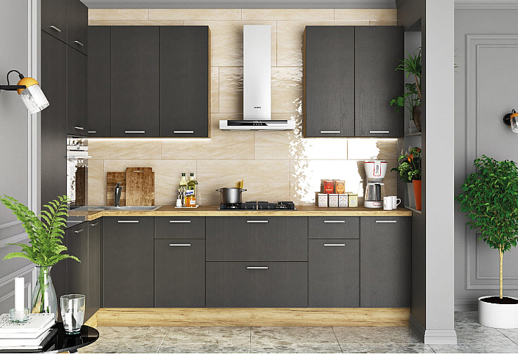 Долен кухненски шкаф SKY LOFT Н-80/87 ъглов с една врата