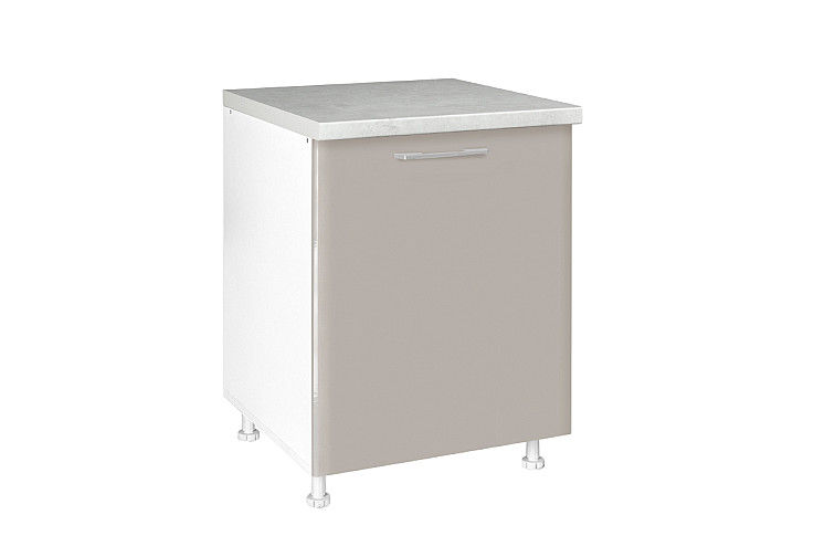 Кухненски шкаф долен с една врата IN MDF D60 1V кашмир гланц