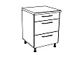 Кухненски шкаф долен с три чекмеджета IN MDF D80 3F кашмир гланц