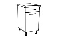Кухненски шкаф долен с чекмедже и врата IN MDF D45 KF кашмир гланц