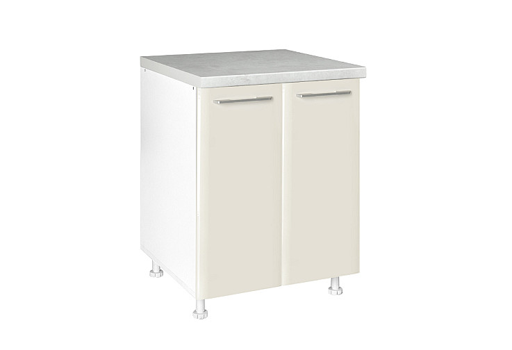 Кухненски шкаф долен с две врати IN MDF D60 бежов гланц