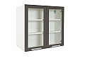 Кухненски шкаф горен с две витрини IN V80/S сив