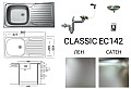 Кухненска мивка алпака Classic EC142
